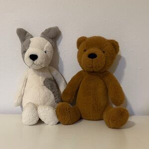 Jellycat Medium Bashful Terrier & Maple Bear 12”